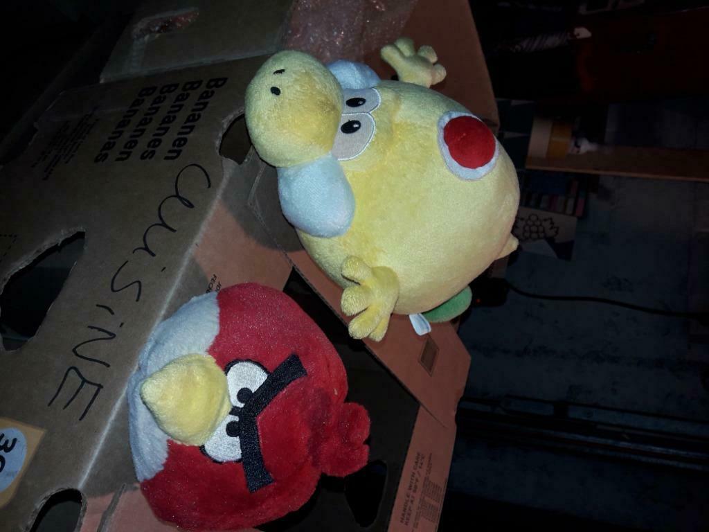 Angry birds et Mario bros peluches, Ophalen of Verzenden, Gebruikt