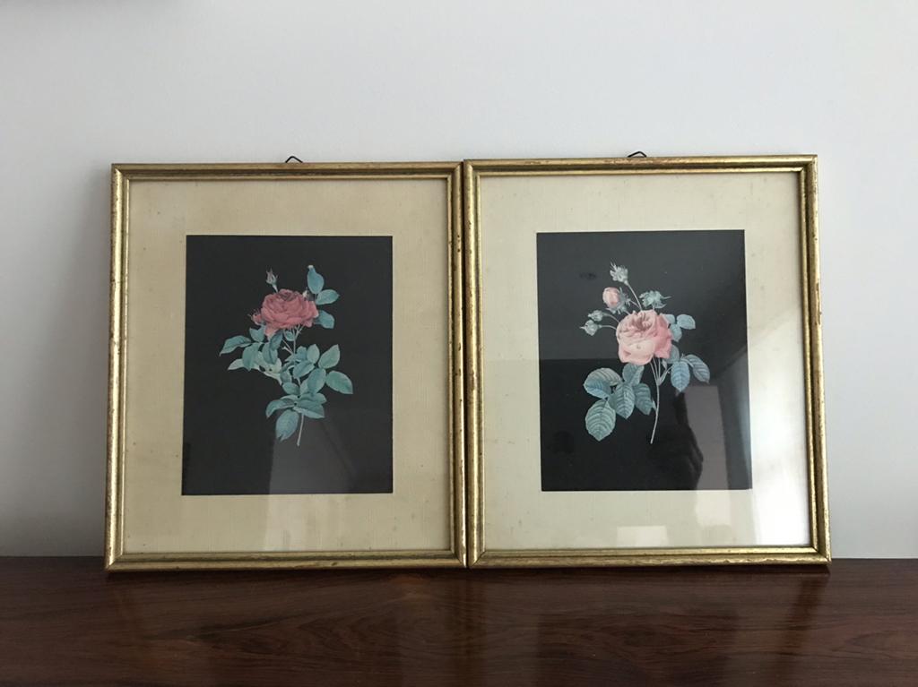 Set van 2 lijsten kaders rozen achter glas, Ophalen of Verzenden, Zo goed als nieuw