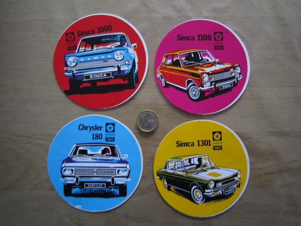 Retro/vintage sticker - Automerk Chrysler/SImca, Verzamelen, Ophalen of Verzenden, Zo goed als nieuw, Auto of Motor