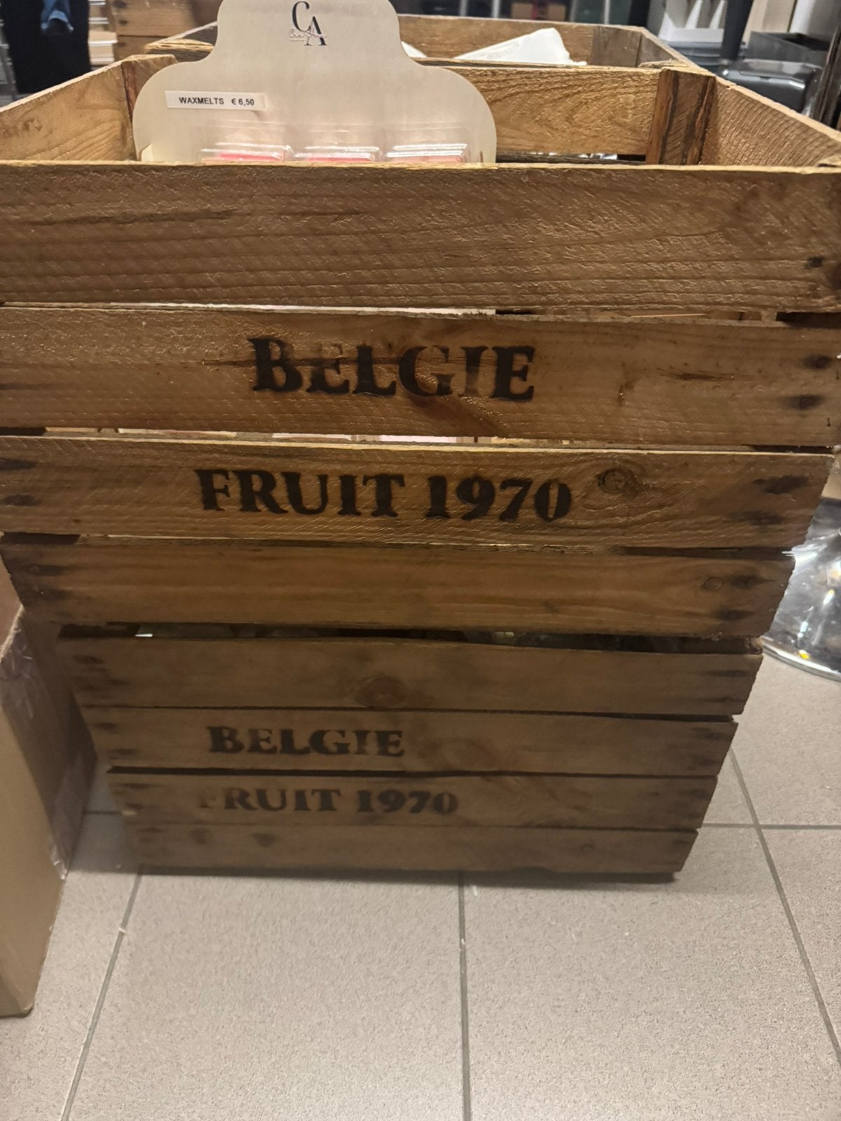 Ancienne boîte à fruits en bois 1970 Belgique, Enlèvement, Comme neuf