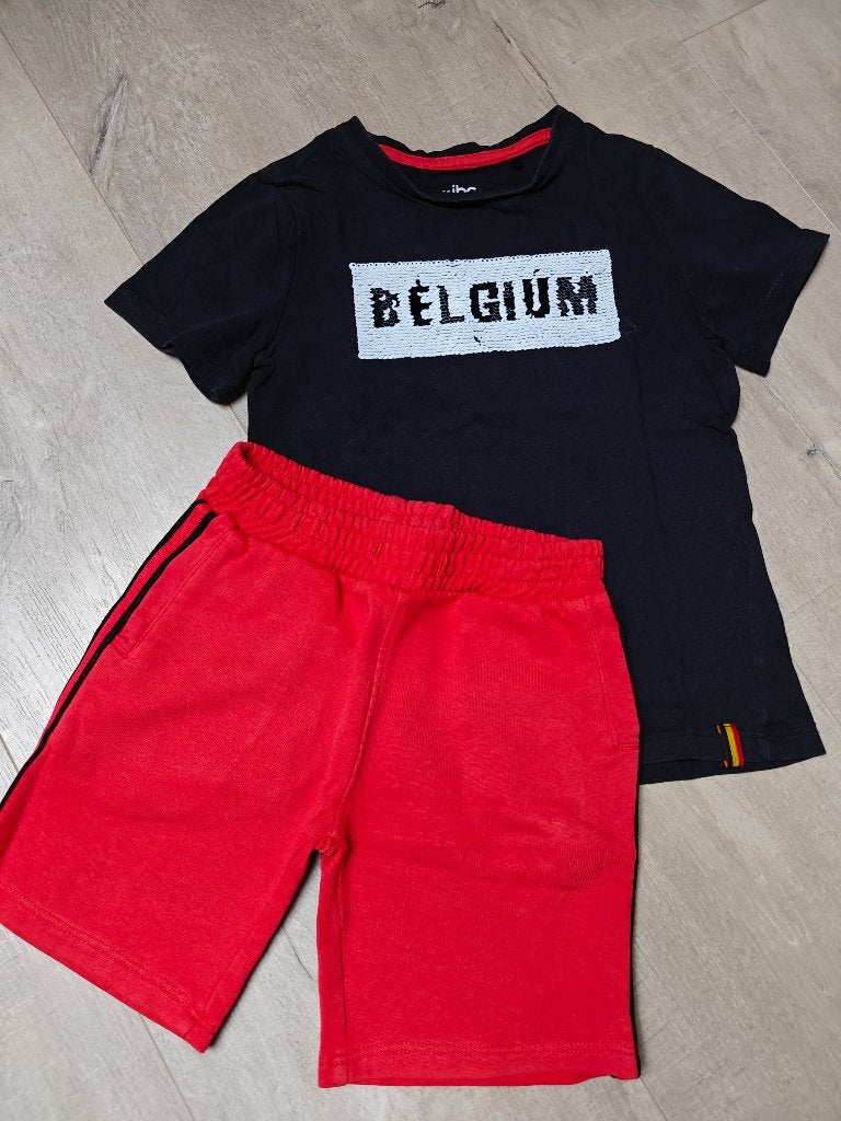 short + t-shirt België JBC maat 104/116, Kinderen en Baby's, Kinderkleding | Maat 104, Ophalen, Gebruikt, Jongen of Meisje, Setje