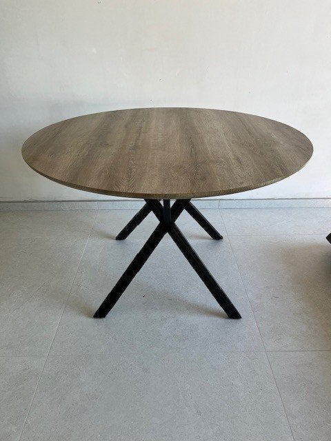 Tafel, Huis en Inrichting, Tafels | Eettafels, Gebruikt, Rond, Vier personen, Ophalen