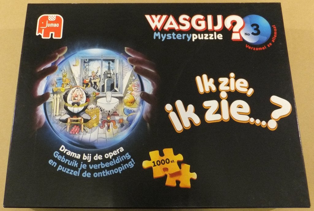 Puzzel - Jumbo 1000 - Wasgij, Mystery 3, Drama at the Opera, Ophalen of Verzenden, 500 t/m 1500 stukjes, Gebruikt, Legpuzzel