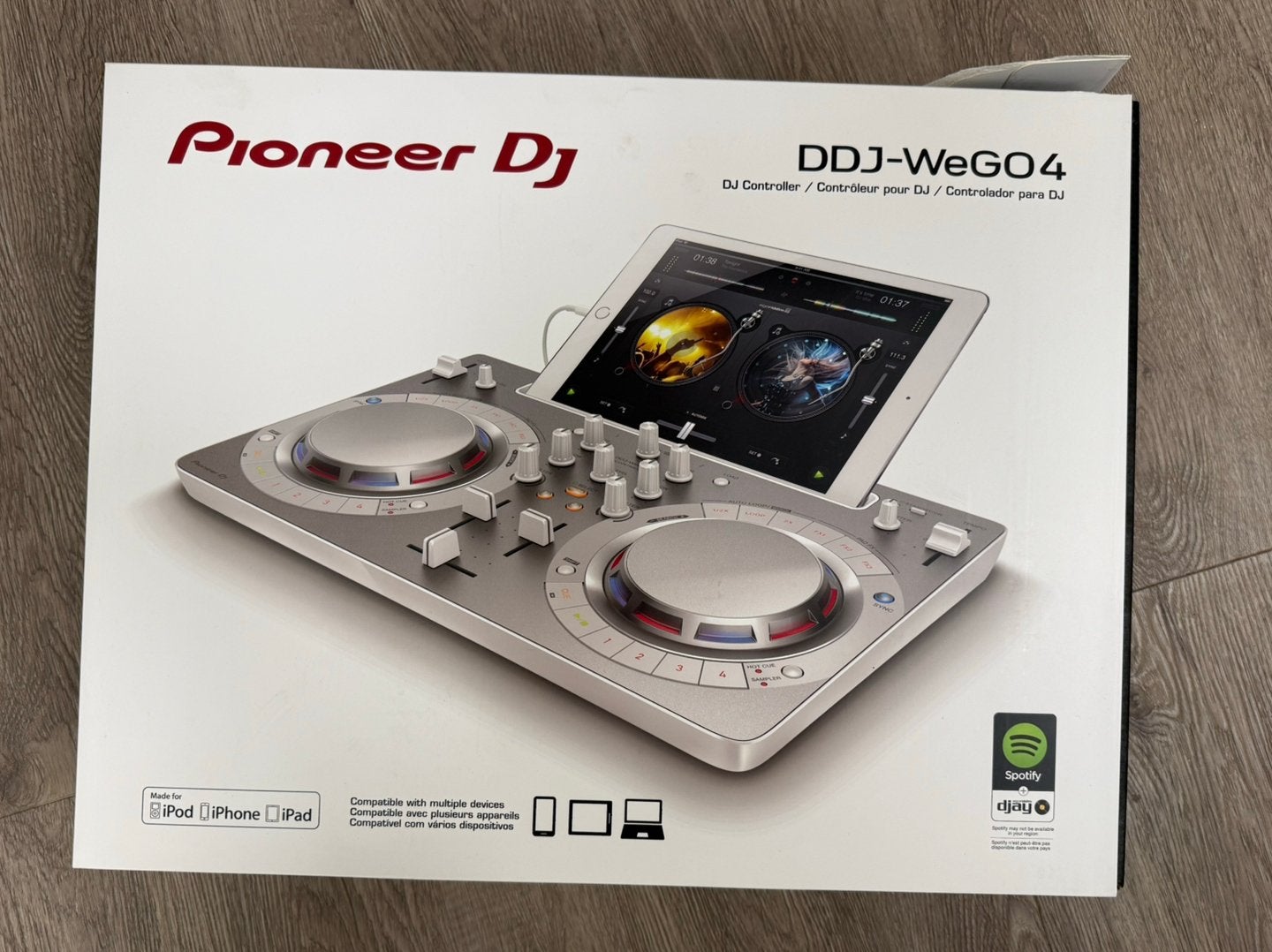 Contrôleur DJ Pioneer DJ DDJ-WeGO4 - blanc, Musique & Instruments, Enlèvement ou Envoi, Comme neuf, Platine, Pioneer