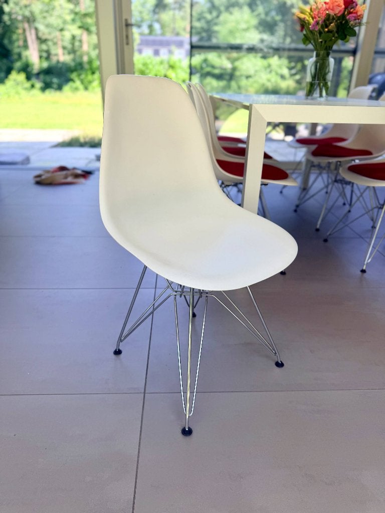 8 replica Charles Eames DSR wit designstoelen, Huis en Inrichting, Stoelen, Ophalen, Wit, Zo goed als nieuw, Moderne klassieker
