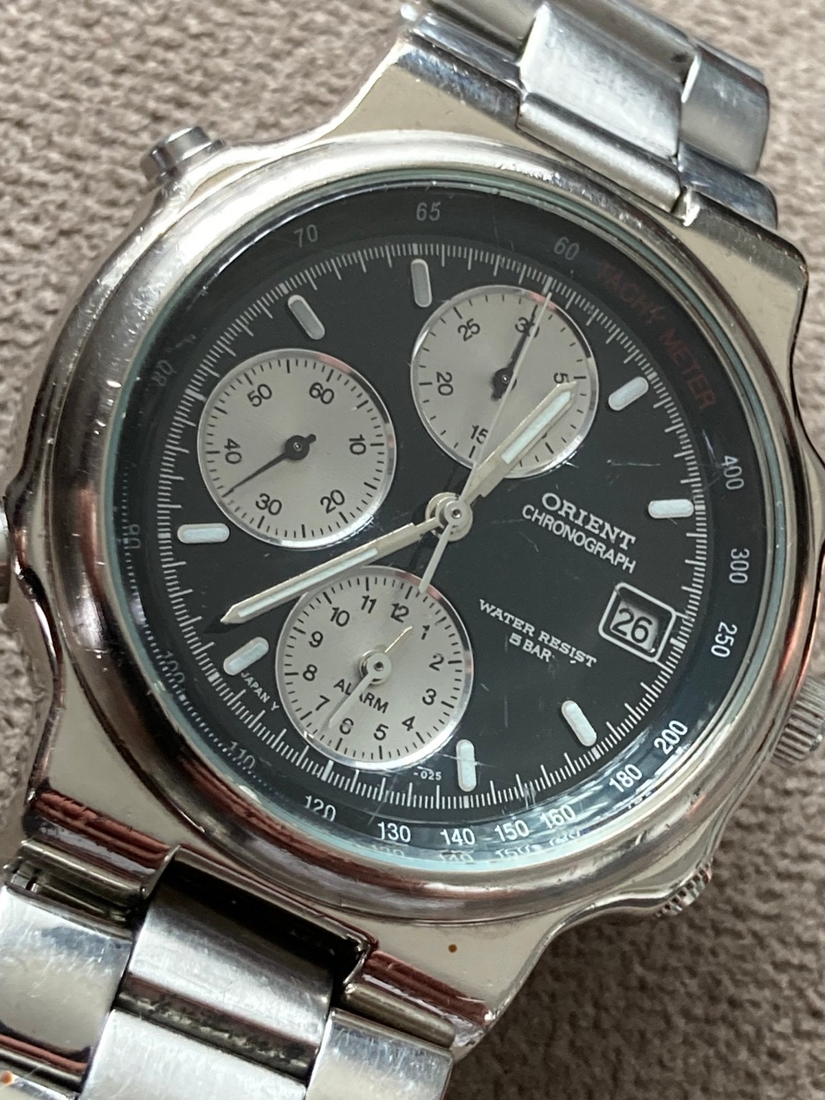 Orient quartz chronograph, Bijoux, Sacs & Beauté, Montres | Hommes, Montre-bracelet, Seiko, Acier, Enlèvement