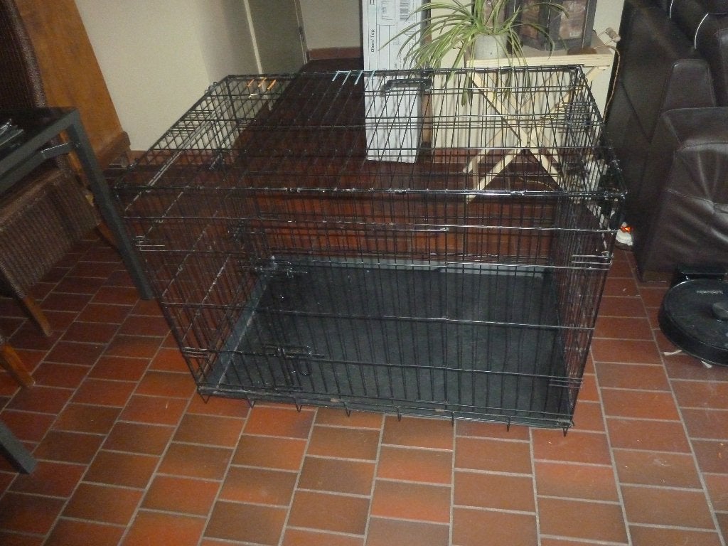 Hondenbench groot zwarte kleur, Dieren en Toebehoren, Ophalen, Zo goed als nieuw