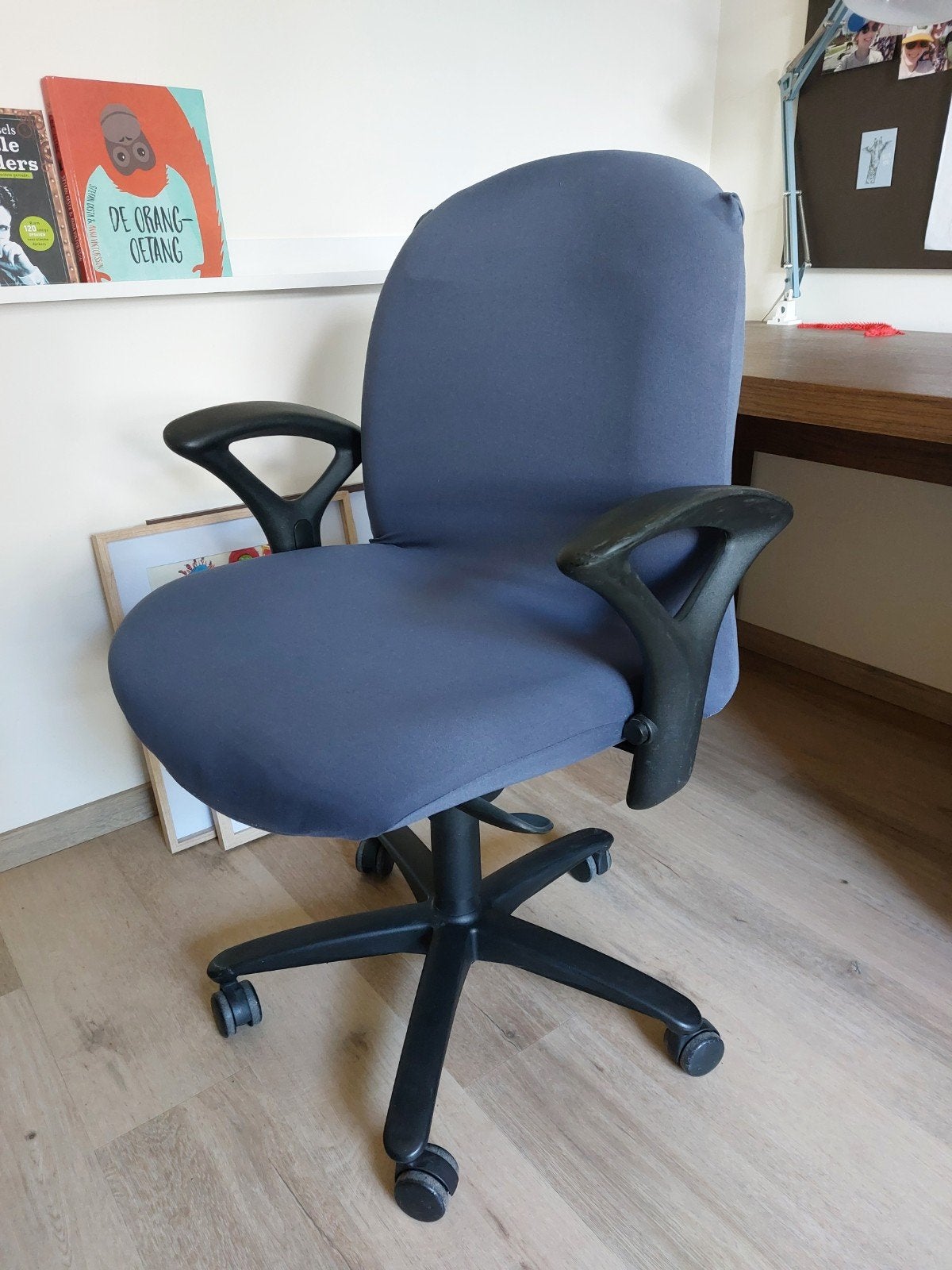 Bureaustoel, Ophalen, Gebruikt, Blauw, Bureaustoel