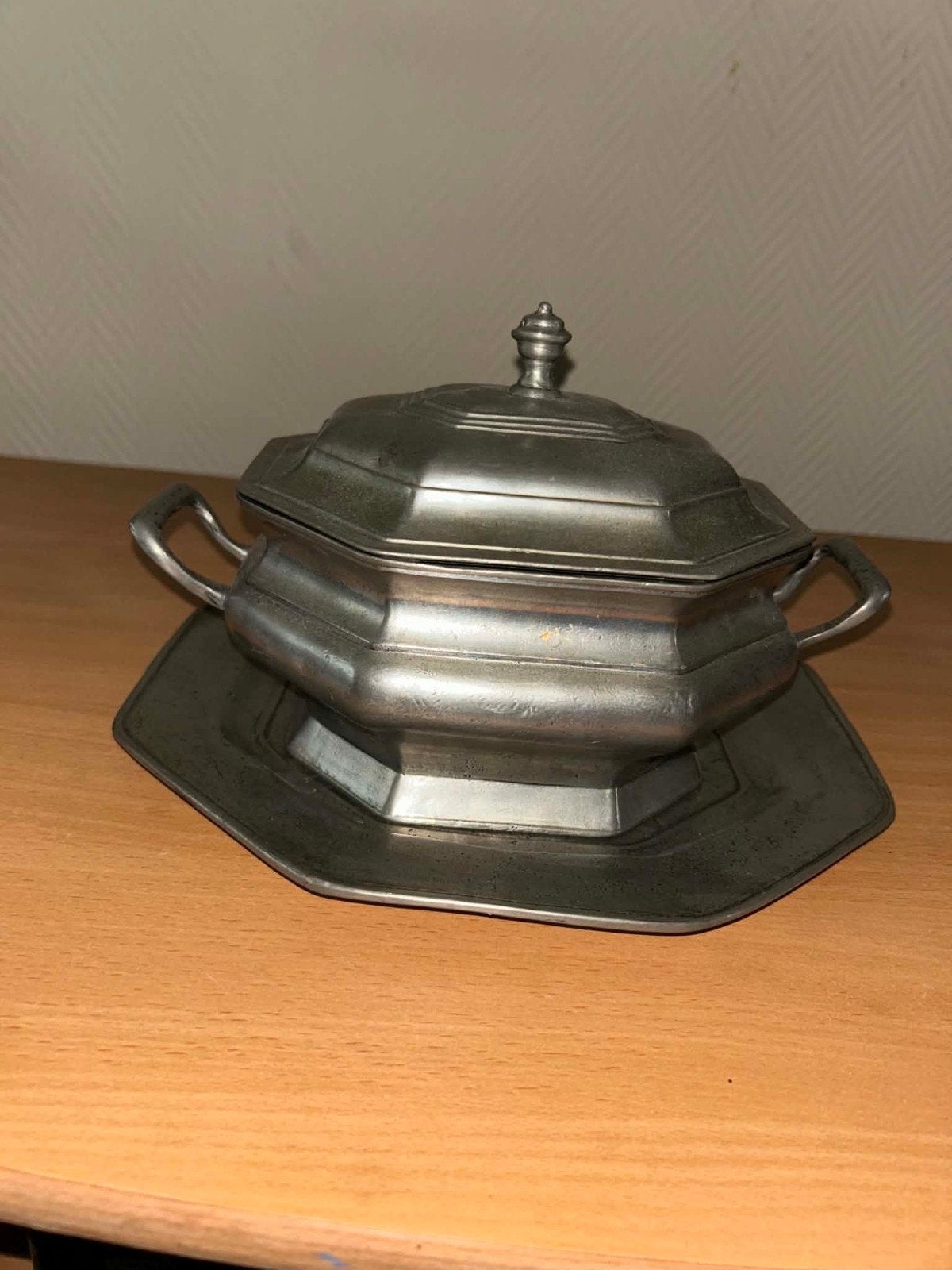 Service Soupière Octogonal en Étain Fin 95% – Style Art Déco, Antiquités & Art, Antiquités | Étain, Enlèvement ou Envoi