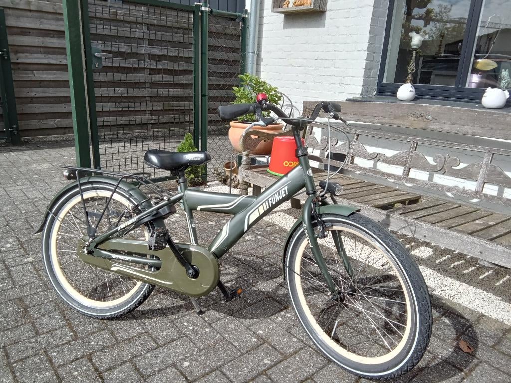 Kinderfiets 22 inch merk popal funjet zo goed als nieuw., Ophalen, 20 inch of meer, Velgrem, Zo goed als nieuw
