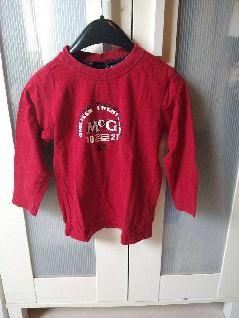 Rode T-shirt lange mouwen McGregor, Kinderen en Baby's, Ophalen, McGregor, Jongen of Meisje, Zo goed als nieuw