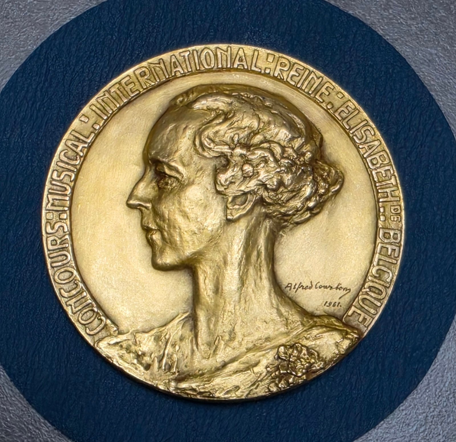 médaille d'argent A950 Concours Reine Elisabeth 7cm, Enlèvement ou Envoi