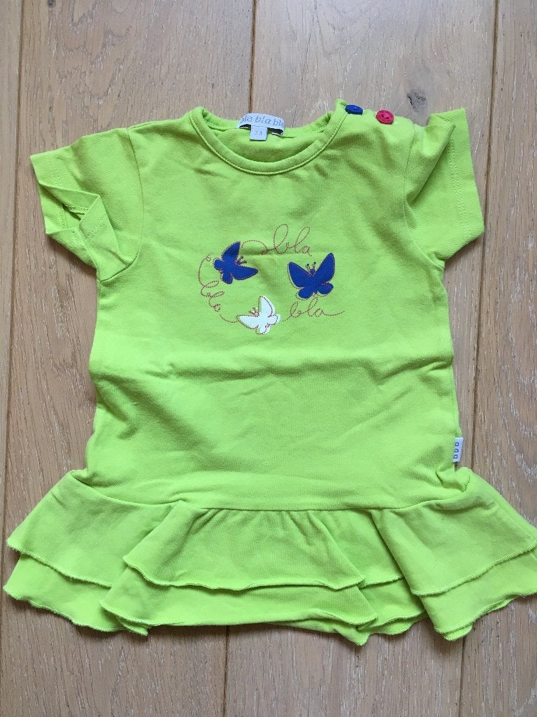 Kleedje groen Bla bla bla maat 74, Kinderen en Baby's, Babykleding | Maat 74, Bla bla bla, Meisje, Jurkje of Rokje, Ophalen of Verzenden