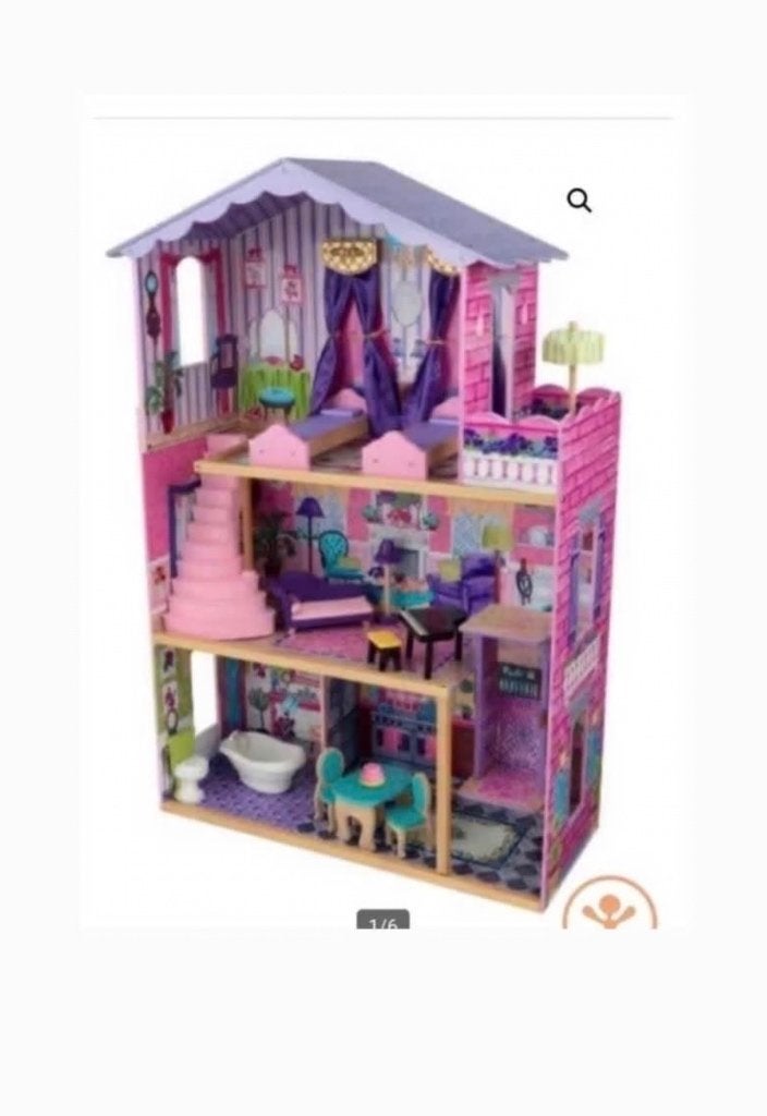 Groot houten poppenhuis met meubeltjes in perfecte staat, Ophalen, Poppenhuis