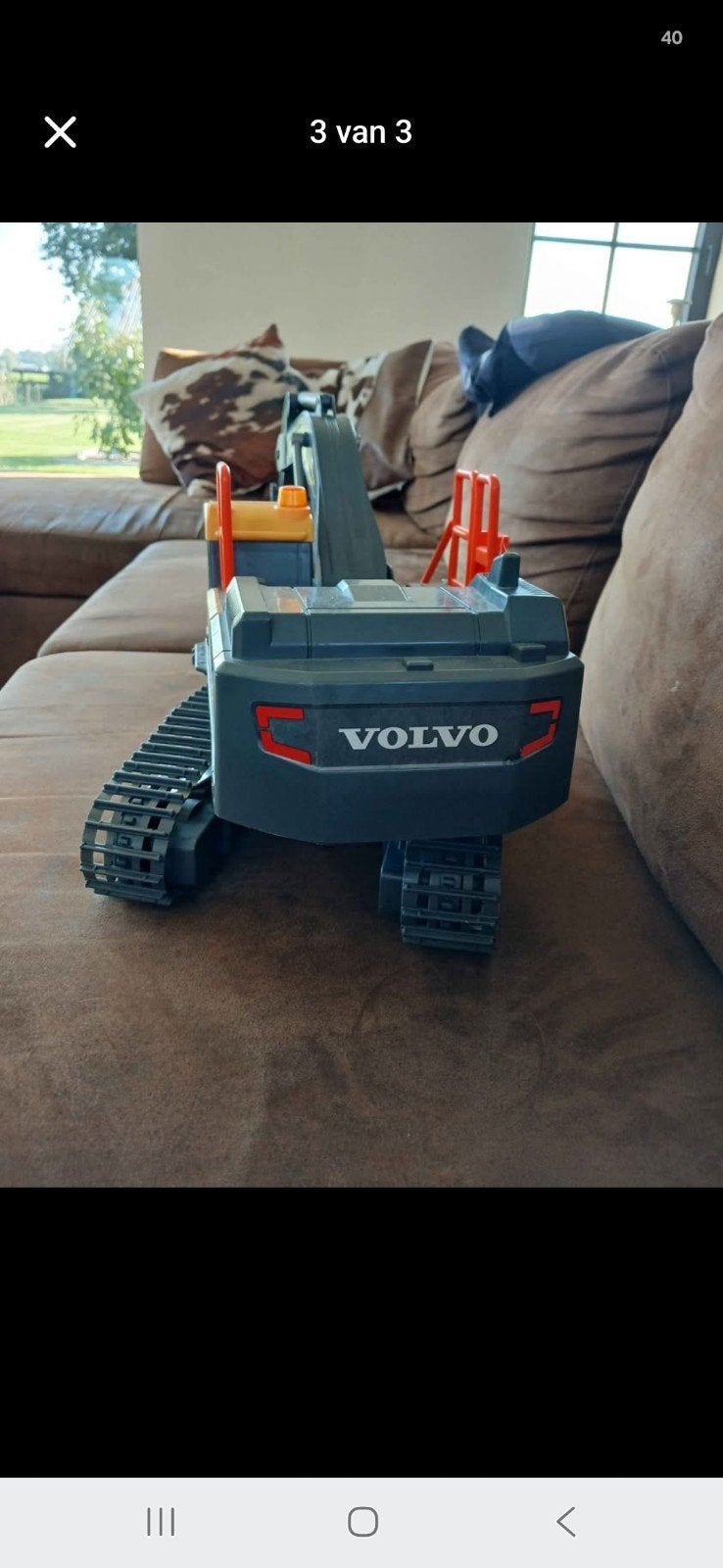 speelgoed kraan Volvo met afstandsbediening, Kinderen en Baby's, Ophalen of Verzenden, Zo goed als nieuw, Afstandsbediening