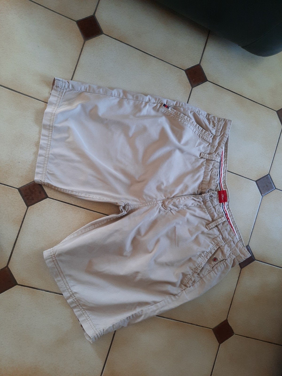 Heren schort maat L, Kleding | Heren, Badmode en Zwemkleding, Ophalen, Maat 52/54 (L), Beige