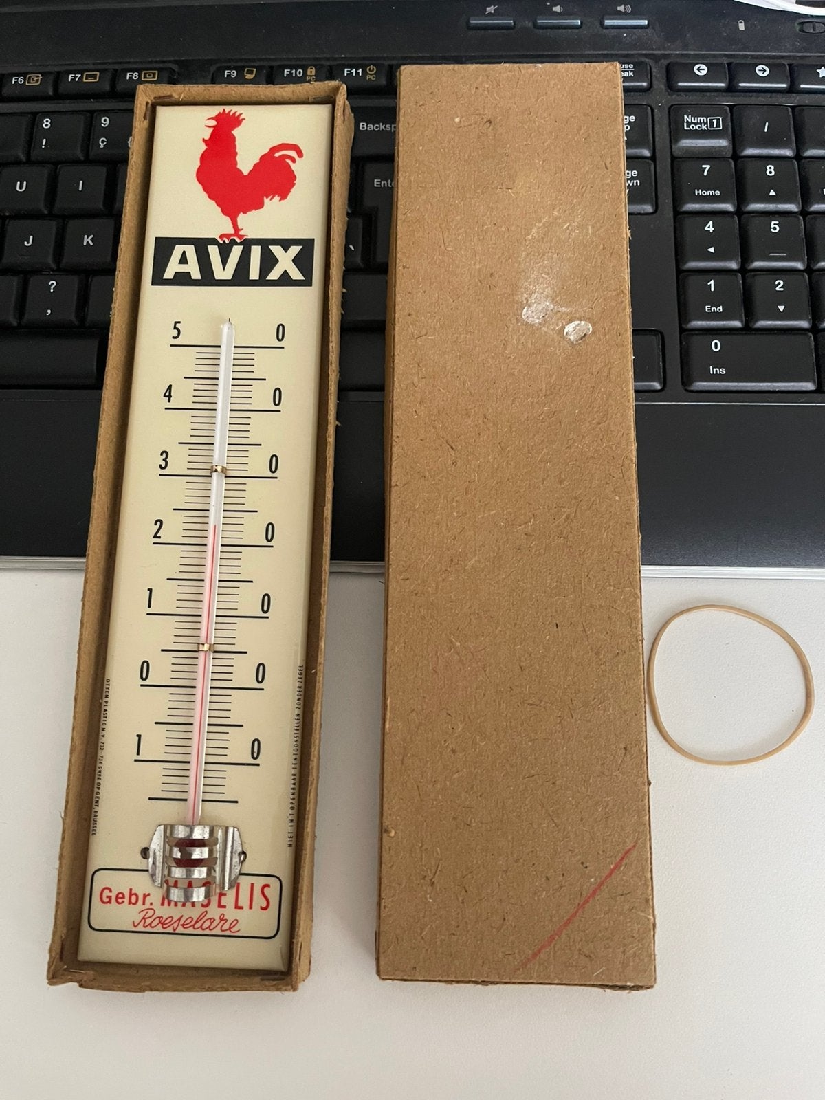 Avix maselis roeselare thermometer in doos, Ophalen of Verzenden, Zo goed als nieuw