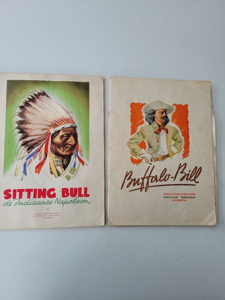 2 prentenalbums Sitting Bull en Buffalo Bill, Enlèvement, Utilisé