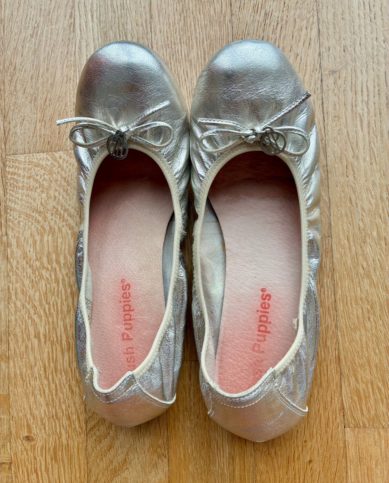 Babies Hush Puppies 39 zilver, Ophalen of Verzenden, Zo goed als nieuw, Ballerina's