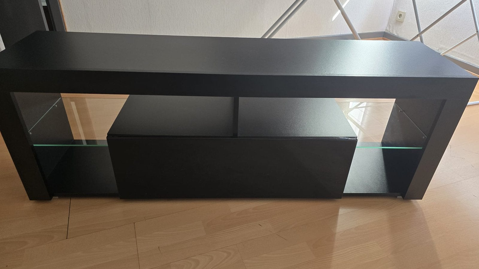A vendre meuble tv en boit noir, Maison & Meubles, 25 à 50 cm, Moins de 100 cm, Comme neuf, 100 à 150 cm
