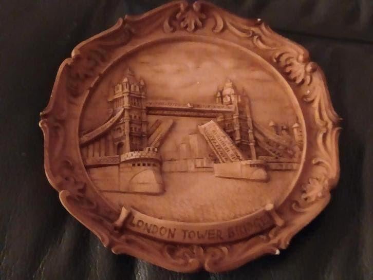 Vintage wandbord Londen Tower Bridge, Ophalen of Verzenden
