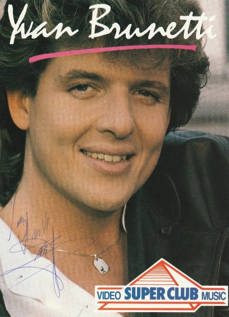 Yvan Brunetti - foto met handtekening - 1995, Ophalen of Verzenden, Zo goed als nieuw, Foto of Kaart, Gesigneerd