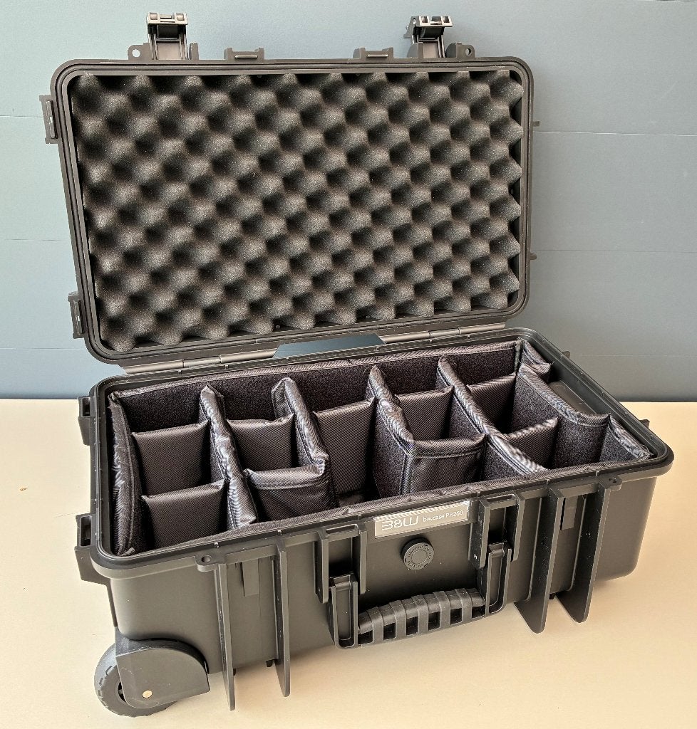 B&W CASE type 6600 RPD met trolley en black dividers, Audio, Tv en Foto, Foto | Cameratassen, Nieuw, Overige typen, Overige merken