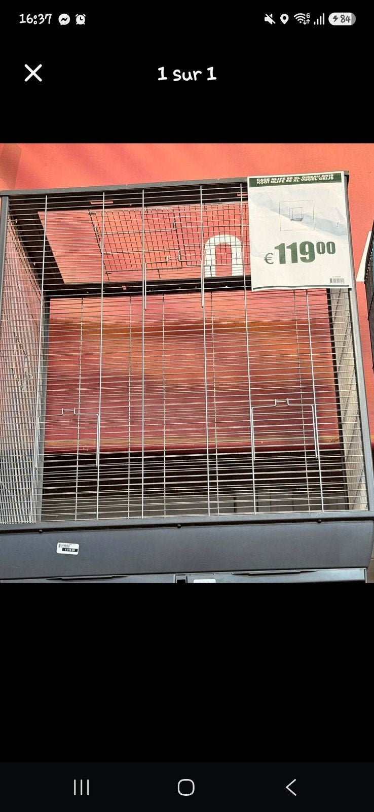 cage oiseau, Enlèvement ou Envoi, Utilisé, Métal, Cage à oiseaux