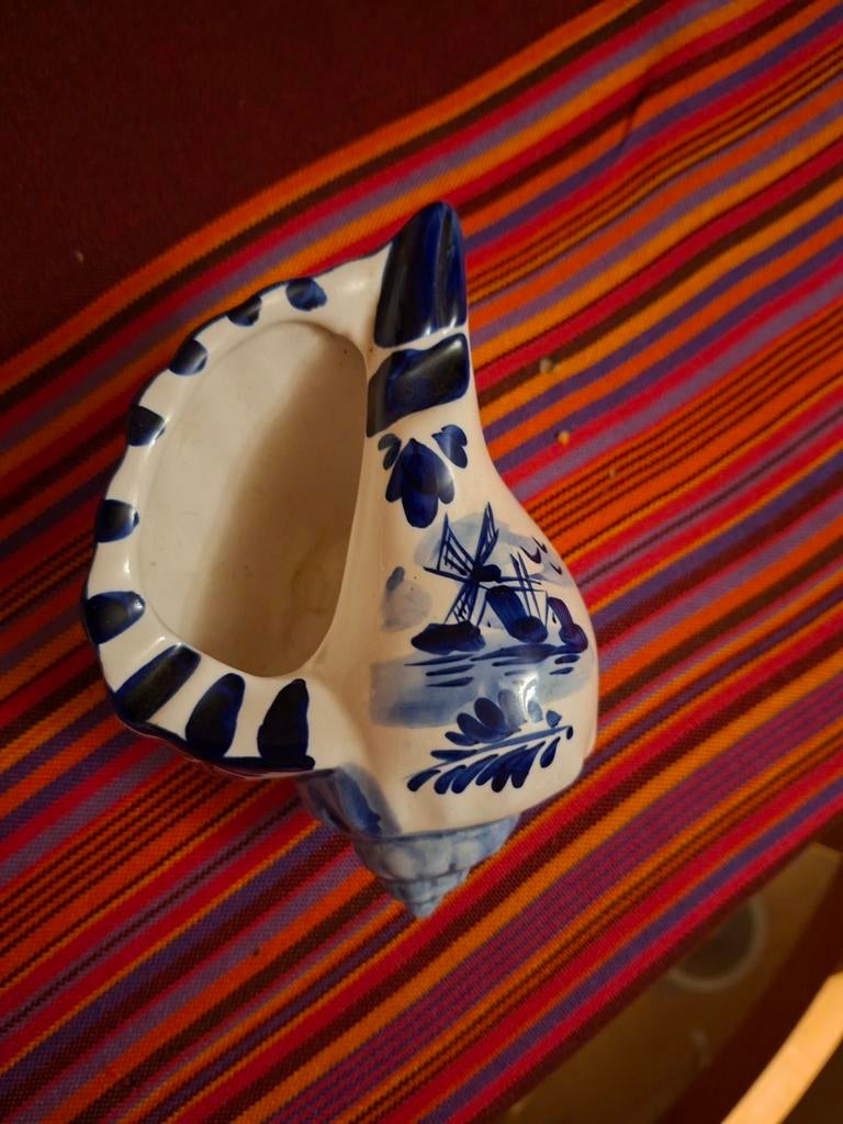 Delfts blauw schelpje, Antiquités & Art, Antiquités | Porcelaine, Enlèvement