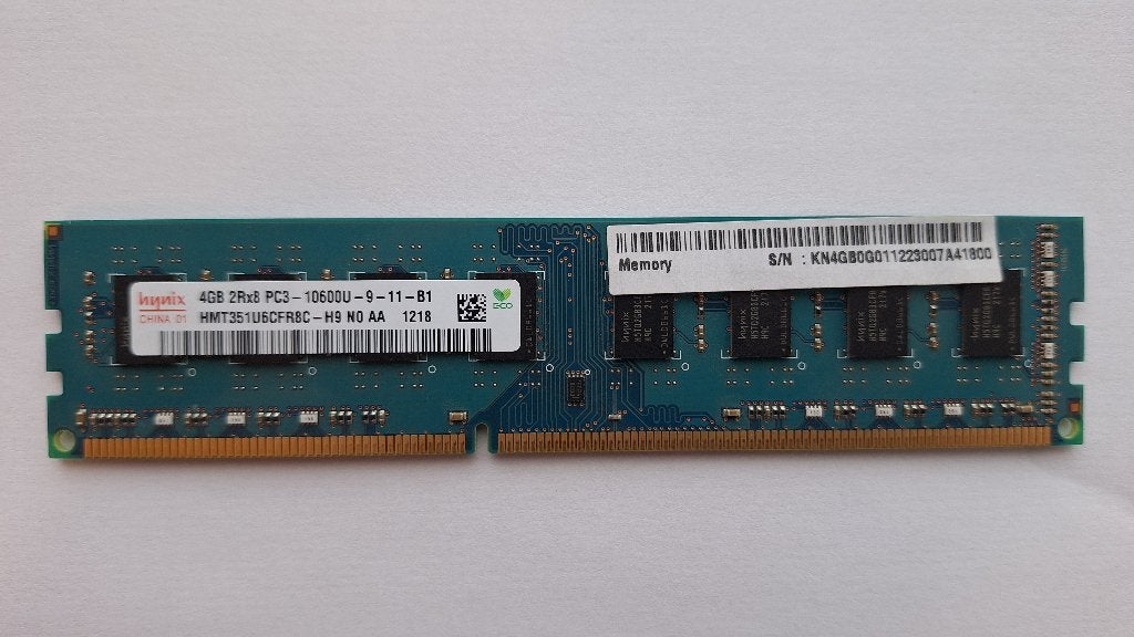 Hynix 4GB DDR3-1333 desktop RAM, Computers en Software, Gebruikt, DDR3, Ophalen of Verzenden, Desktop