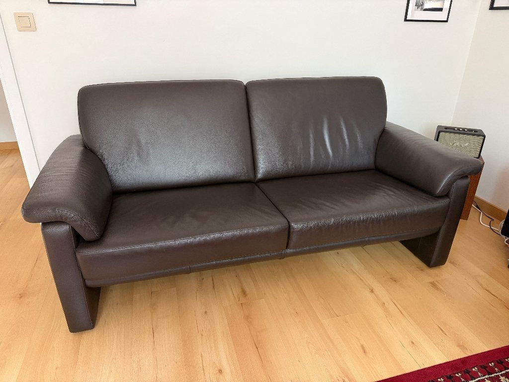 Leder salon 3+2, Huis en Inrichting, Zetels | Complete zithoeken, Ophalen, Gebruikt, Leer, Modern