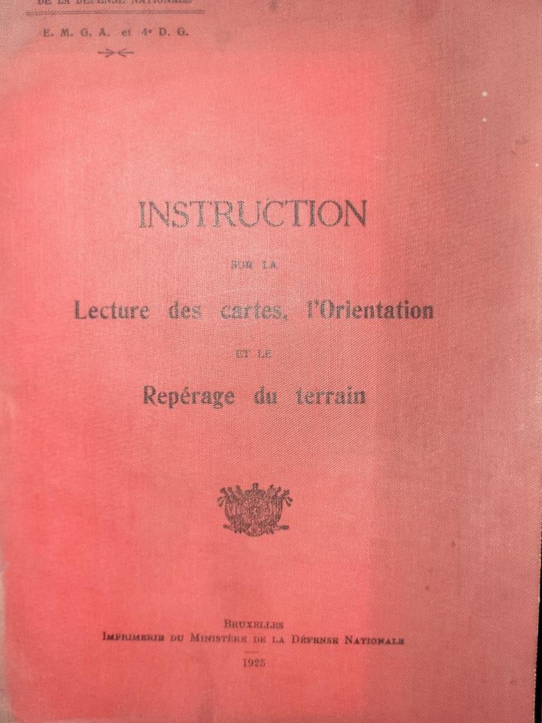 Instruction sur la lecture des cartes, l'orientation, Avant 1940, Utilisé, Armée de terre, Envoi