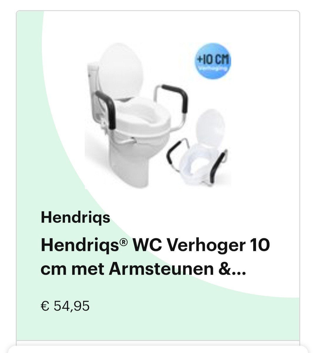 Wc verhoger met armleuningen, Diversen, Verpleegmiddelen, Ophalen