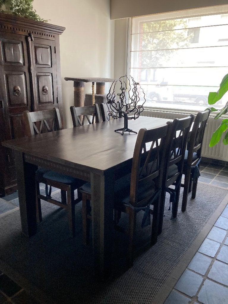 Woon- en eetkamer koloniale stijl, Ophalen, Gebruikt, Koloniaal, 4 tot 6 stoelen
