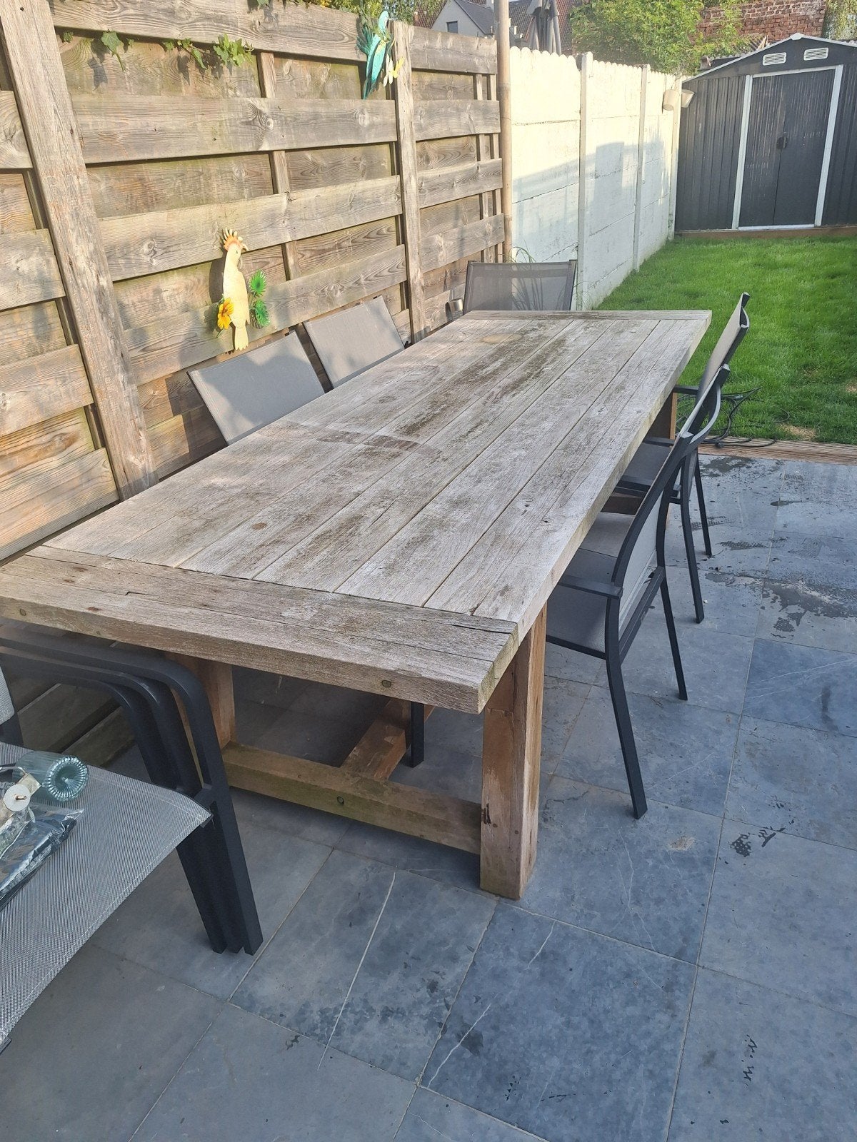 Robuuste teak tuintafel bristol, Jardin & Terrasse, Accessoires mobilier de jardin, Enlèvement