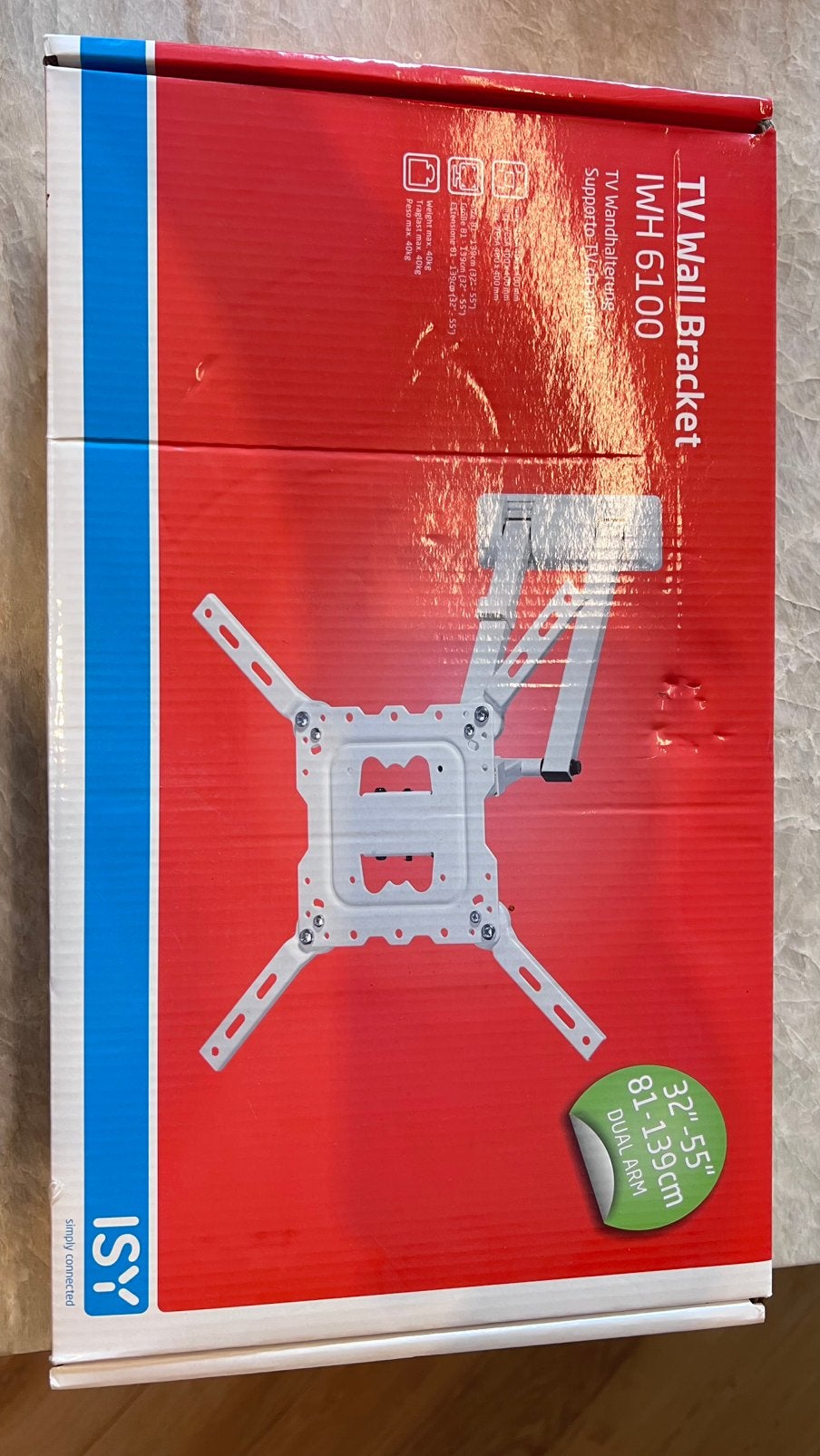 ISY TV Wall Bracket IWH 6100, Audio, Tv en Foto, Televisiebeugels, Zo goed als nieuw, Ophalen