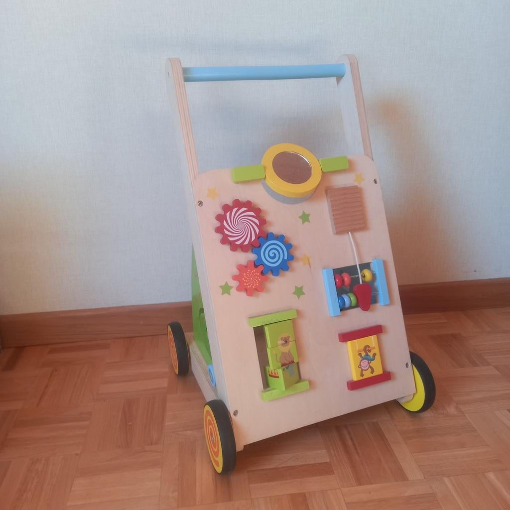 Educatieve houten loopwagen, Ophalen