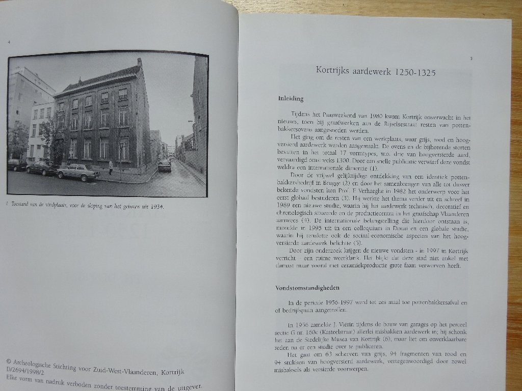 Kortrijks Aardewerk 1250-1325, Boeken, Ophalen of Verzenden, Zo goed als nieuw, Overige onderwerpen, Philippe Despriet