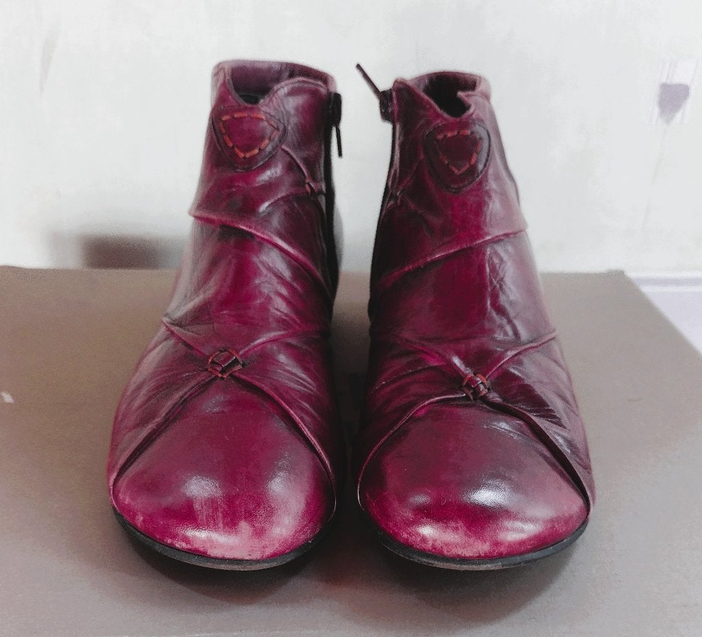 Bottines femme en cuir véritable / Taille 38, Autres couleurs, Enlèvement, Boots et Botinnes, Porté