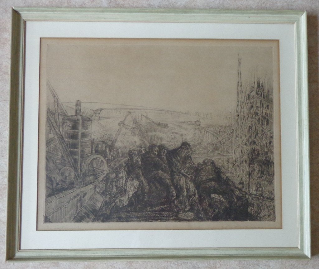 JACQUES BOONEN / GRAAFWERKEN / ZW-W ETS / 69x82cm / KADER, Gelimiteerde oplage, Ophalen, Landschappen, Ets