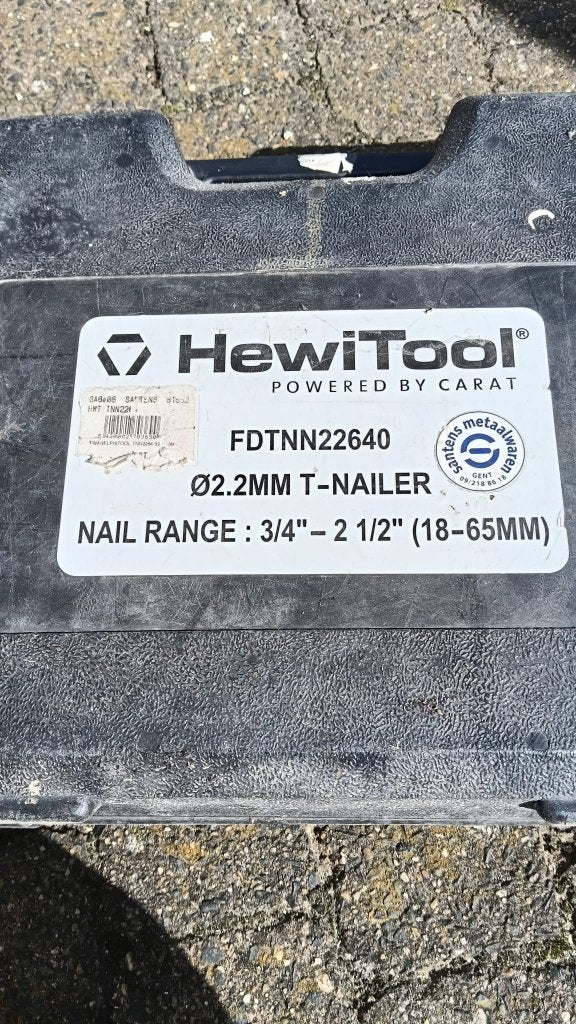 Hewitools nagelpistool T-nagels, Enlèvement, Utilisé, Cloueuse/agrafeuse, Autres marques