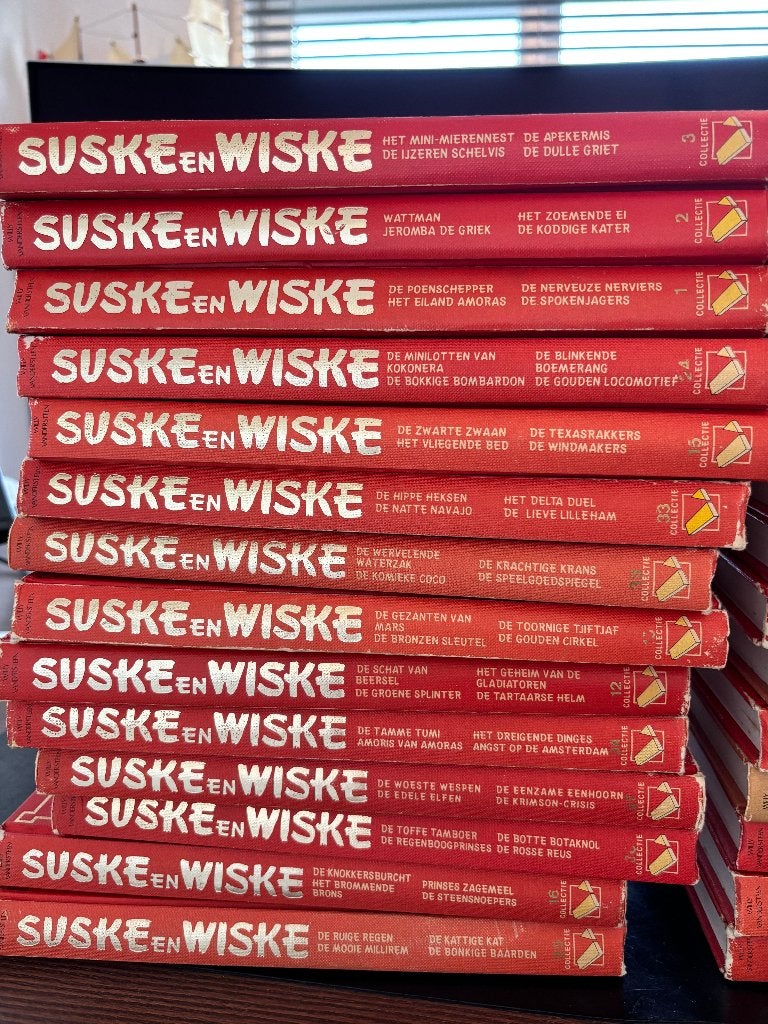 Suske en Wiske, Jerom, Bessy en De rode ridder, 108 strips, Meerdere stripboeken, Ophalen of Verzenden, Gelezen, Willy Vandersteen