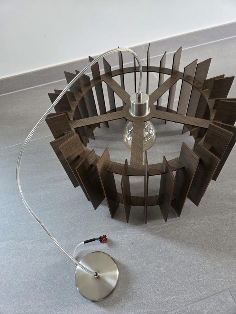 EGLO hanglamp met grote fitting lichtbron, Ophalen, Zo goed als nieuw, Hout