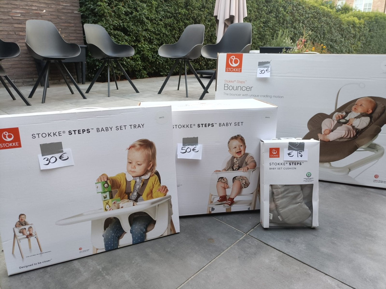 Stokke Steps baby set en bouncer, Enfants & Bébés, Chaises pour enfants, Enlèvement, Comme neuf, Chaise évolutive, Ceinture(s)