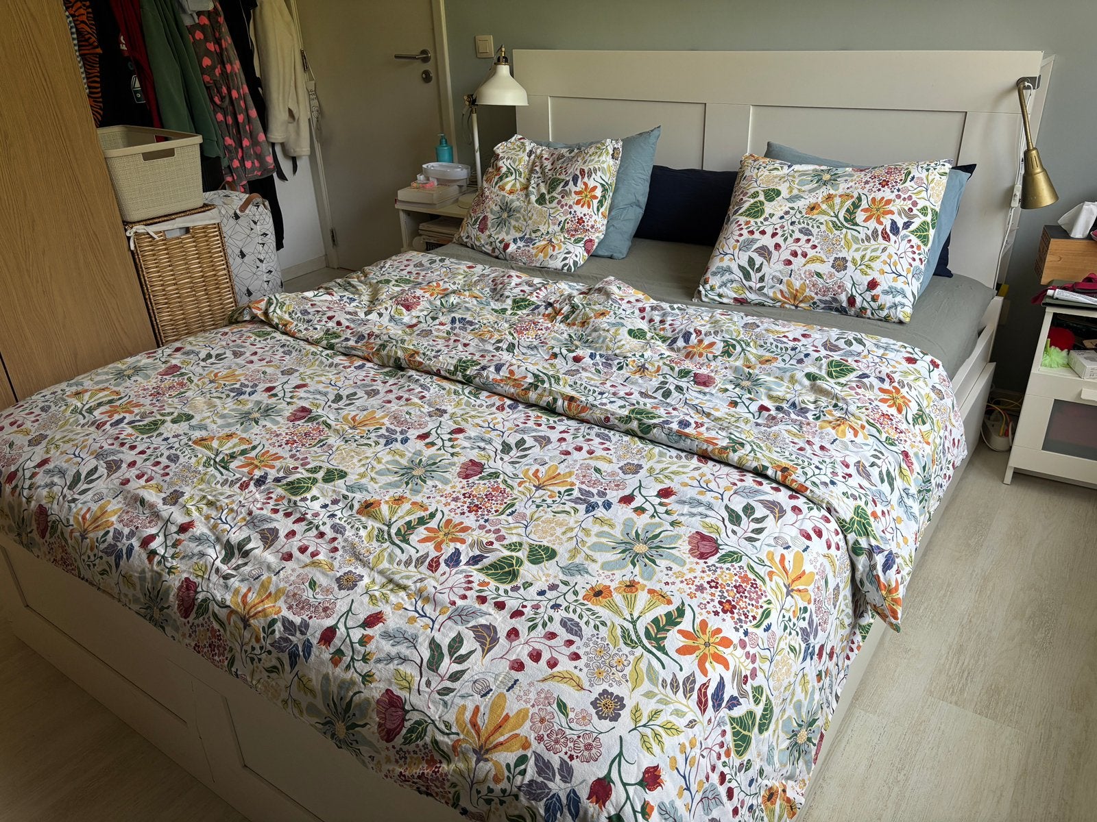Lit ikea brimnes 160 cm avec tiroirs et tête de lit, Enlèvement, Comme neuf, 160 cm