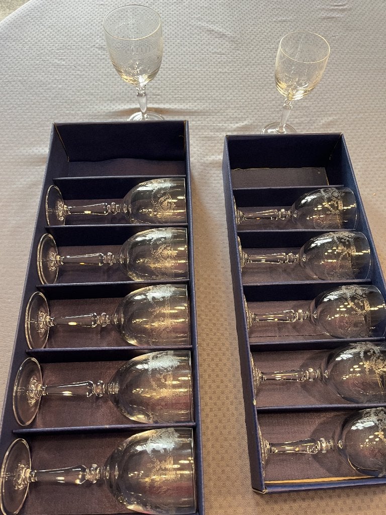 verres à pied en Cristal d'Arques, Enlèvement, Comme neuf, Autres types
