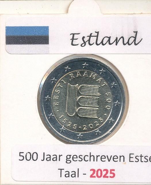 Estland 2025 - 500 Jaar geschreven Estse Taal, Timbres & Monnaies, Monnaies | Europe | Monnaies euro, Enlèvement ou Envoi, Estonie