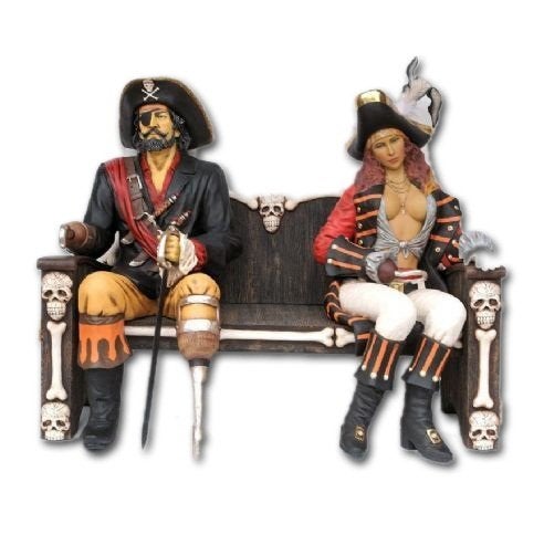 Zittende piraat — Hoogte piraat 155 cm - Piratenbeeld, Ophalen, Nieuw