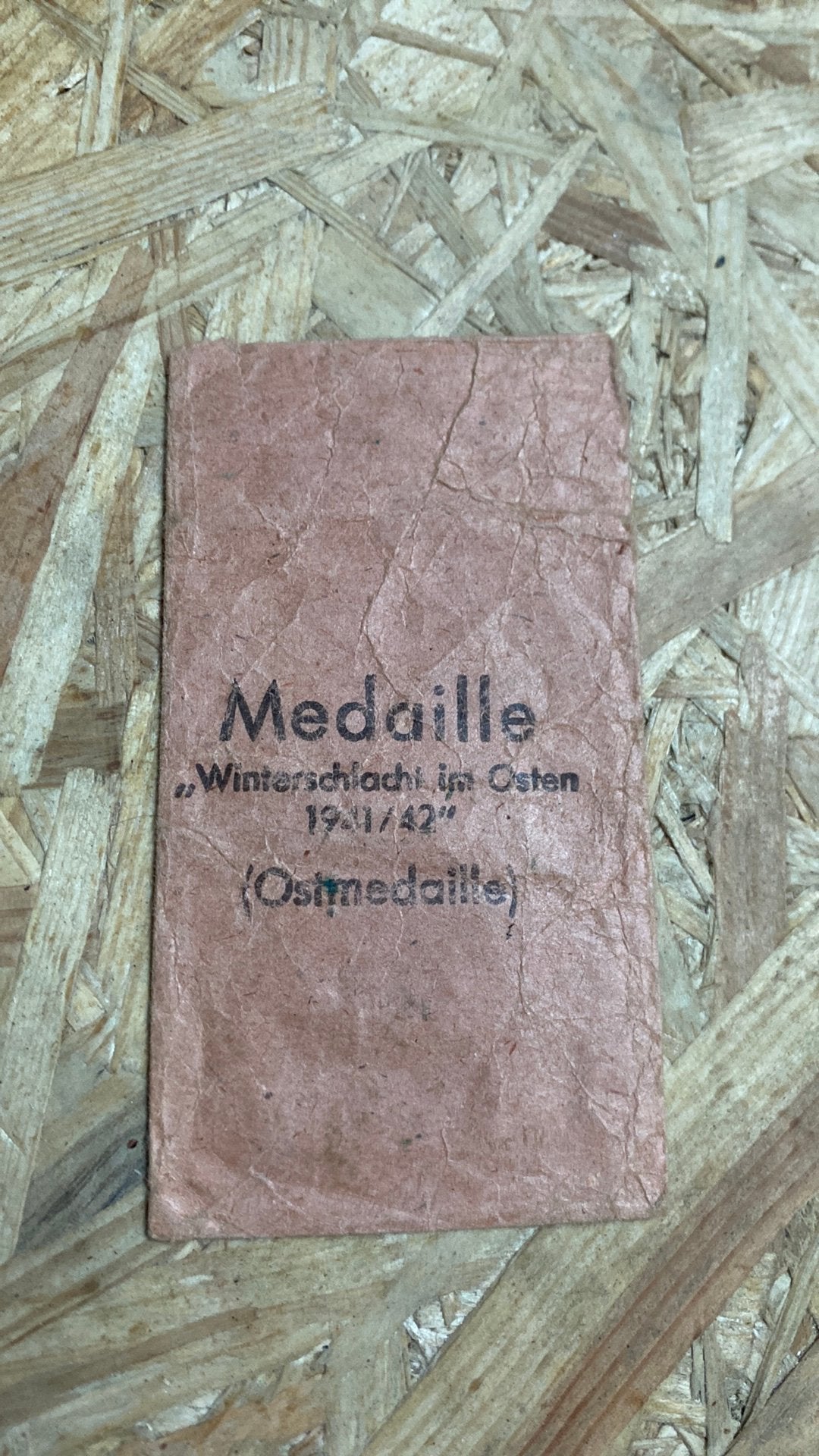 Duits medaille zakje Ostmedaille wo2, Verzamelen, Ophalen of Verzenden