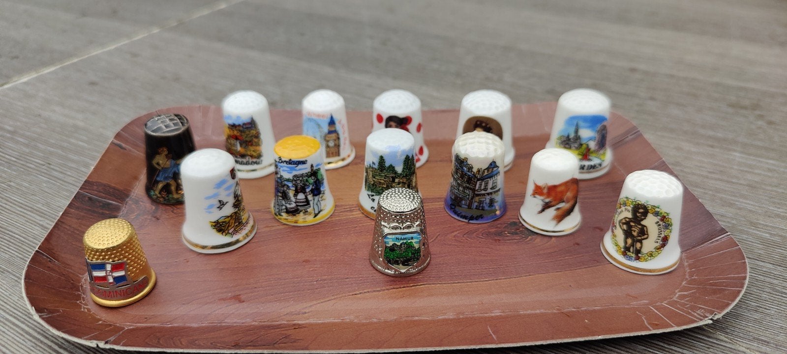 Lot de 14 dès de collection., Ophalen of Verzenden, Zo goed als nieuw, Porselein